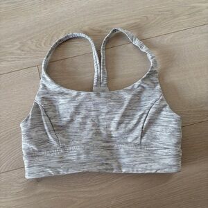 Lululemon Grey Train Times Racerback Sports Bra